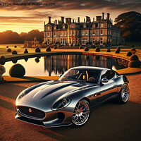 Buy canvas prints of Million-Dollar Majesty: The Platinum Jaguar's Estate by phil pace