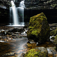 Buy canvas prints of SummerHill Force and Gibson's Cave by Darren Johnson