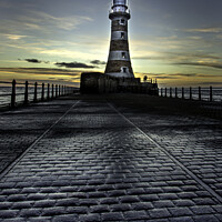 Buy canvas prints of Roker Lighthouse by Darren Johnson