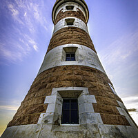 Buy canvas prints of Roker lighthouse Portrait by Darren Johnson