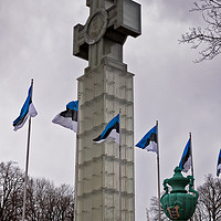 Buy canvas prints of Cross On The Freedom Square by Jukka Heinovirta