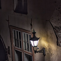 Buy canvas prints of Old Lantern On The Wall by Jukka Heinovirta