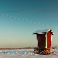 Buy canvas prints of Milk Shelter And A Telephone Pole by Jukka Heinovirta