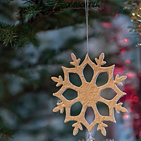 Buy canvas prints of Snowflake On A Christmas Tree by Jukka Heinovirta