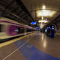 Buy canvas prints of Train Leaving The Underground Station by Jukka Heinovirta