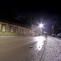 Buy canvas prints of Winter Night In The City by Jukka Heinovirta