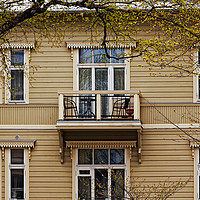 Buy canvas prints of Balcony On The Second Floor by Jukka Heinovirta