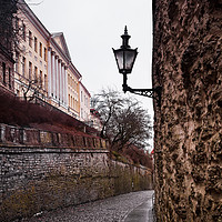 Buy canvas prints of Old Lantern In The Old Town Of Tallinn by Jukka Heinovirta