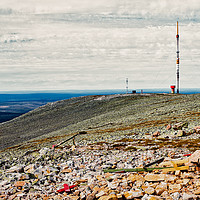 Buy canvas prints of Telecommunications Tower On Top Of The Fjell by Jukka Heinovirta