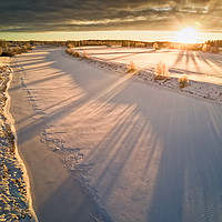Buy canvas prints of Winter Morning On The River by Jukka Heinovirta