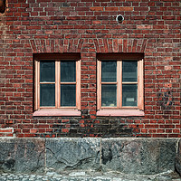 Buy canvas prints of Two Windows On A Brick Wall by Jukka Heinovirta