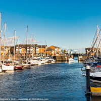 Buy canvas prints of Penarth Marina on a Sunny Autumn Afternoon by Samuel Sequeira