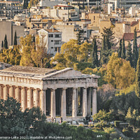 Buy canvas prints of Athens Aerial View Landscape by Daniel Ferreira-Leite