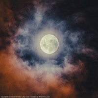 Buy canvas prints of Dark cloudy moonscape by Daniel Ferreira-Leite