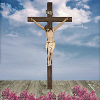 Buy canvas prints of Jesus on the Cross Illustration by Daniel Ferreira-Leite