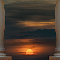 Buy canvas prints of Peaceful Sunset Scene Viewpoint by Daniel Ferreira-Leite