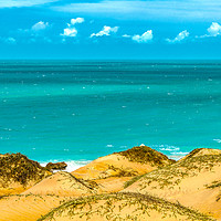 Buy canvas prints of Dunes and Ocean Jericoacoara Brazil by Daniel Ferreira-Leite