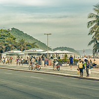 Buy canvas prints of Copacabana Sidewalk Rio de Janeiro Brazil by Daniel Ferreira-Leite