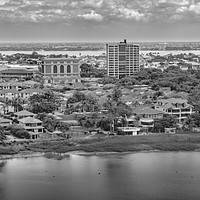 Buy canvas prints of Guayaquil Aerial View from Window Plane by Daniel Ferreira-Leite