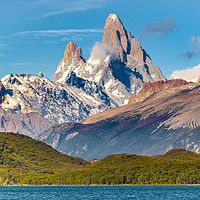 Buy canvas prints of Lake and Andes Mountains, Patagonia - Argentina by Daniel Ferreira-Leite