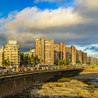 Buy canvas prints of Coastal Urban Scene, Montevideo, Uruguay by Daniel Ferreira-Leite