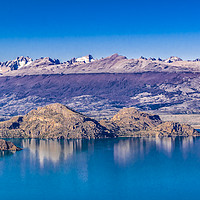 Buy canvas prints of Lake and Mountains Landscape, Patagonia, Chile by Daniel Ferreira-Leite