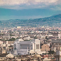 Buy canvas prints of Rome Aerial View at Saint Peter Basilica Viewpoint by Daniel Ferreira-Leite