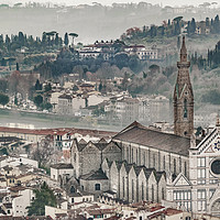 Buy canvas prints of Aerial View Florence, Italy by Daniel Ferreira-Leite