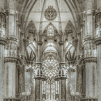 Buy canvas prints of Milan Duomo Cathedral Interior View by Daniel Ferreira-Leite