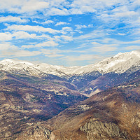 Buy canvas prints of Alpes Mountains Aerial View, Piamonte, Italy by Daniel Ferreira-Leite