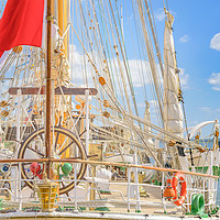 Buy canvas prints of Sailing Ship Naval School Parked at Port by Daniel Ferreira-Leite