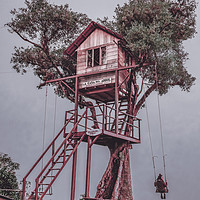 Buy canvas prints of Treehouse Banos Ecuador by Daniel Ferreira-Leite