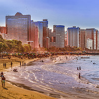 Buy canvas prints of Beach and Buildings of Fortaleza Brazil by Daniel Ferreira-Leite