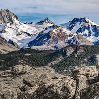 Buy canvas prints of Fitz Roy and Poincenot Mountains, Patagonia - Arge by Daniel Ferreira-Leite
