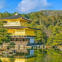 Buy canvas prints of Kinkakuji Golden Pavilion, Kyoto, Japan by Daniel Ferreira-Leite