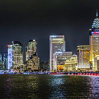 Buy canvas prints of Pudong District Night Scene, Shanghai, China by Daniel Ferreira-Leite