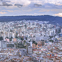 Buy canvas prints of Quito Aerial View from Panecillo Viewpoint by Daniel Ferreira-Leite