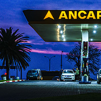 Buy canvas prints of Gas Station Building, Montevideo, Uruguay by Daniel Ferreira-Leite