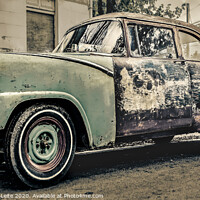 Buy canvas prints of Old Neglected Car Parked at Street, Montevideo, Uruguay by Daniel Ferreira-Leite