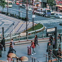 Buy canvas prints of Crowded Urban Scene, Osaka - Japan by Daniel Ferreira-Leite