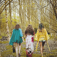 Buy canvas prints of 3 Women Walking in the Woods - Bohemian by Paul Bryan