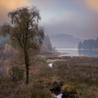 Buy canvas prints of Misty Scottish Loch by Stewart Mcquillian