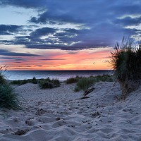 Buy canvas prints of Sunset at Hunstanton by Simon Blatch