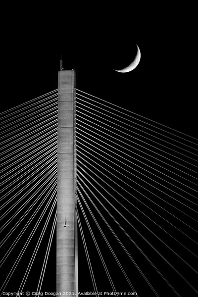 Forth Bridge Moonscape Picture Board by Craig Doogan