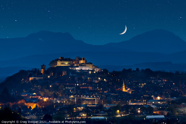 Stirling Castle Starry Sky Picture Board by Craig Doogan