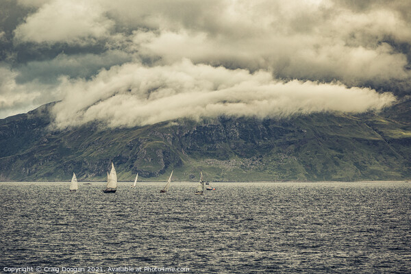 Sail Boats - Isle of Mull Picture Board by Craig Doogan