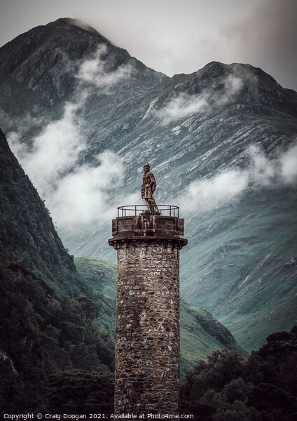 Glenfinnan Jacobite Monument Picture Board by Craig Doogan