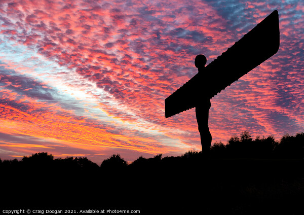 Angel of the North Silhouette Picture Board by Craig Doogan