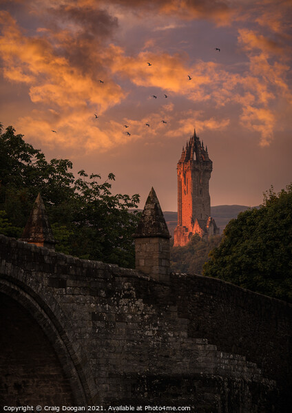 The Wallace Monument in Stirling Picture Board by Craig Doogan