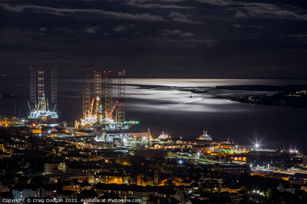 Dundee City Night Picture Board by Craig Doogan